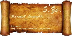 Strompf Zsanett névjegykártya